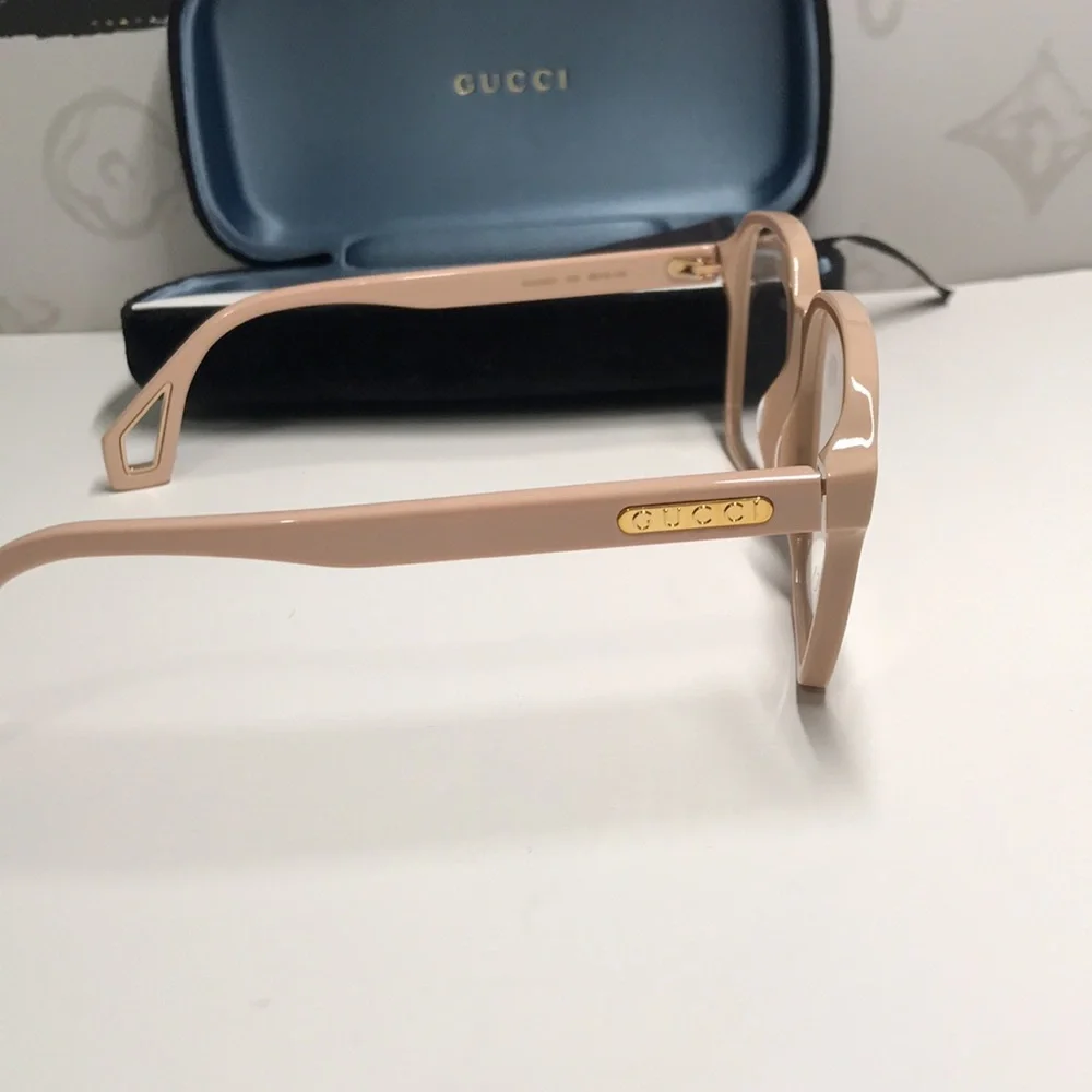 Luxury New Gucci GG0469O 003 Ivory Square Eyeglasses – Authentic & Stylish